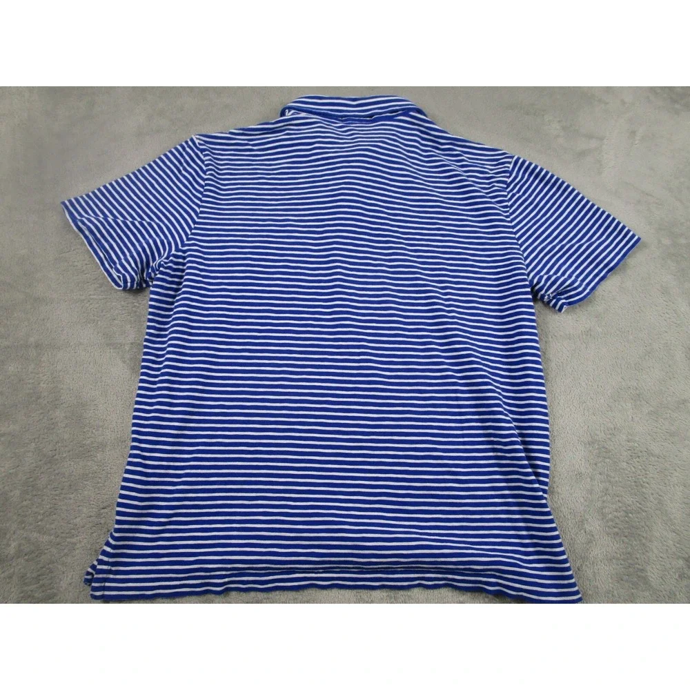 Polo Ralph Lauren‎ Shirt Mens Large Blue Striped Nautical Casual Preppy